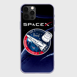 Чехол для iPhone 12 Pro Space X, цвет: 3D-светло-сиреневый