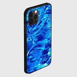 Чехол для iPhone 12 Pro Голубая Вода Текстура, цвет: 3D-черный — фото 2