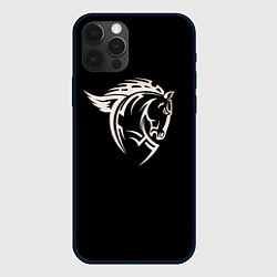 Чехол для iPhone 12 Pro Конь армейский, цвет: 3D-черный