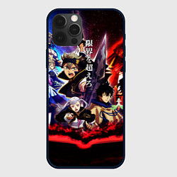Чехол iPhone 12 Pro Черный клевер герои и вселенная Аста Юно