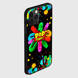 Чехол для iPhone 12 Pro Pop Tubes, поп трубка pop it, цвет: 3D-черный — фото 2