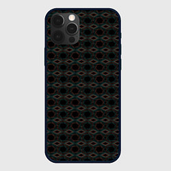 Чехол для iPhone 12 Pro Абстракция из многоугольников и линий, цвет: 3D-черный