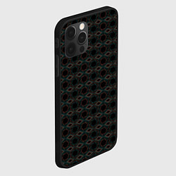 Чехол для iPhone 12 Pro Абстракция из многоугольников и линий, цвет: 3D-черный — фото 2