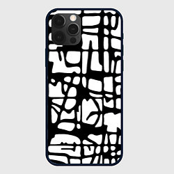 Чехол iPhone 12 Pro Черно-Белый мотив Cantabrigiensia, подходящий для
