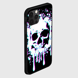 Чехол для iPhone 12 Pro Мерцающий череп, цвет: 3D-черный — фото 2
