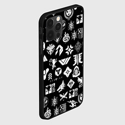 Чехол для iPhone 12 Pro DESTINY 2 PATTERN GAME LOGO ДЕСТИНИ 2 ПАТТЕРН СИМВ, цвет: 3D-черный — фото 2