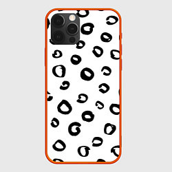 Чехол для iPhone 12 Pro Леопардовый окрас, цвет: 3D-красный