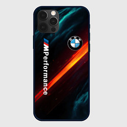 Чехол для iPhone 12 Pro BMW M PERFORMANCE NEON БМВ М НЕОН, цвет: 3D-черный