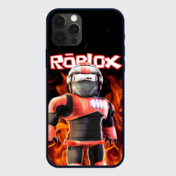 Чехол для iPhone 12 Pro ROBLOX FIRE РОБЛОКС ОГОНЬ ПОЖАРНЫЙ, цвет: 3D-черный
