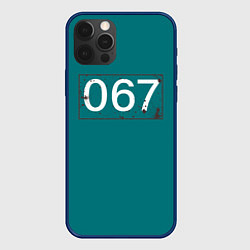 Чехол для iPhone 12 Pro Игрок в кальмара 067, цвет: 3D-тёмно-синий