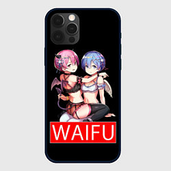 Чехол iPhone 12 Pro Рем и рам вайфу Re zero ahegao