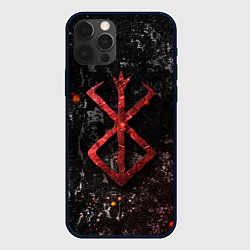 Чехол iPhone 12 Pro BERSERK LOGO GRUNGE RED