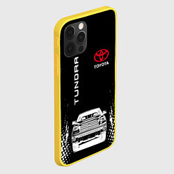 Чехол для iPhone 12 Pro Toyota Tundra Следы шин, цвет: 3D-желтый — фото 2