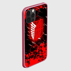 Чехол для iPhone 12 Pro Атака Титанов: Red, цвет: 3D-малиновый — фото 2