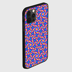 Чехол для iPhone 12 Pro Красочный фон с цветами, цвет: 3D-черный — фото 2