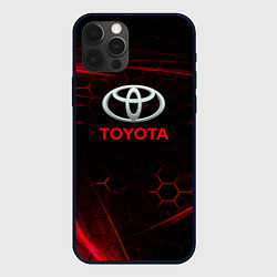 Чехол iPhone 12 Pro Toyota Неоновые соты