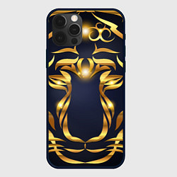 Чехол iPhone 12 Pro Золотой символ года Тигр