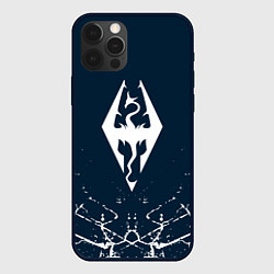 Чехол для iPhone 12 Pro THE ELDER SCROLLS SKYRIM ЭМБЛЕМА ДРАКОНА, цвет: 3D-черный