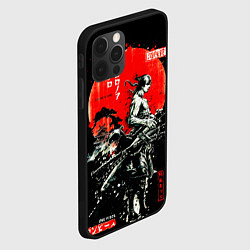 Чехол для iPhone 12 Pro Ван пис зоро самурай на черном фоне, цвет: 3D-черный — фото 2