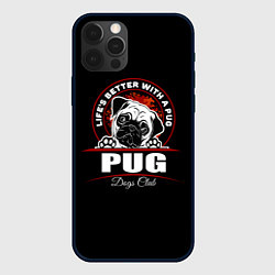 Чехол iPhone 12 Pro Мопс Pug