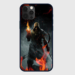 Чехол для iPhone 12 Pro TES SKYRIM DOVAHKIN FLAME ДРАКОНОРОЖДЕННЫЙ, цвет: 3D-черный
