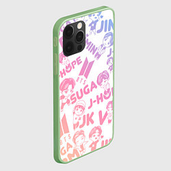 Чехол для iPhone 12 Pro BTS БТС БИТИЭС УЧАСТНИКИ, цвет: 3D-салатовый — фото 2