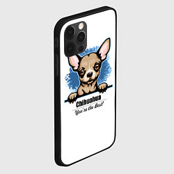 Чехол для iPhone 12 Pro Собачка Чихуахуа, цвет: 3D-черный — фото 2