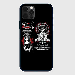 Чехол для iPhone 12 Pro Собака Бернский Зенненхунд, цвет: 3D-черный