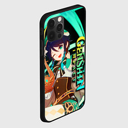 Чехол для iPhone 12 Pro Венти - Геншин импакт, цвет: 3D-черный — фото 2