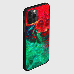 Чехол для iPhone 12 Pro НЕОНОВАЯ ТОКСИЧНАЯ АБСТРАКЦИЯ NEON TOXIC WAVES, цвет: 3D-черный — фото 2