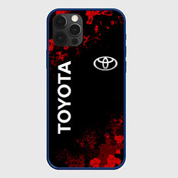 Чехол для iPhone 12 Pro TOYOTA MILITARY PIXEL BLACK RED, цвет: 3D-тёмно-синий