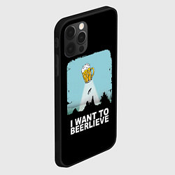 Чехол для iPhone 12 Pro I WANT TO BEERLIEVE Я ВЕРЮ В ПИВО, цвет: 3D-черный — фото 2