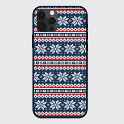 Чехол iPhone 12 Pro Knitted Christmas Pattern
