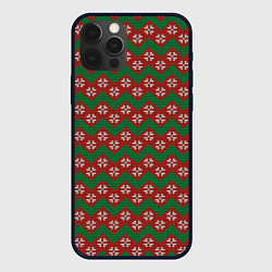 Чехол iPhone 12 Pro Knitted Snowflake Pattern