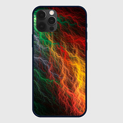 Чехол для iPhone 12 Pro Цветной разряд, цвет: 3D-черный