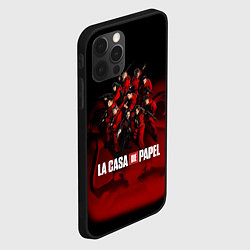 Чехол для iPhone 12 Pro ГЕРОИ СЕРИАЛА БУМАЖНЫЙ ДОМ - LA CASA DE PAPEL, цвет: 3D-черный — фото 2