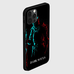 Чехол для iPhone 12 Pro Dark Souls NEON Силуэт, цвет: 3D-черный — фото 2