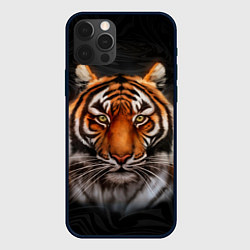 Чехол для iPhone 12 Pro Реалистичный тигр Realistic Tiger, цвет: 3D-черный