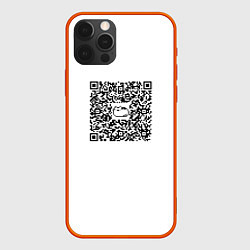 Чехол для iPhone 12 Pro Я QR-кот, гуляю где вздумается!, цвет: 3D-красный