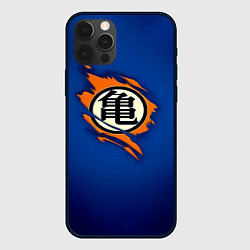 Чехол iPhone 12 Pro Рваный логотип Гоку Dragon Ball