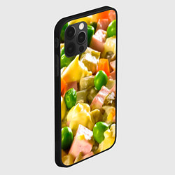 Чехол для iPhone 12 Pro Весь в оливье, цвет: 3D-черный — фото 2