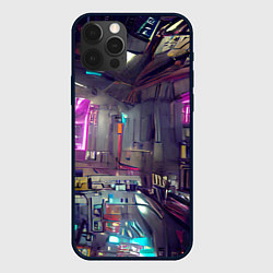 Чехол для iPhone 12 Pro Городской киберпанк, цвет: 3D-черный