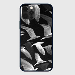 Чехол для iPhone 12 Pro Стая птиц 01, цвет: 3D-черный