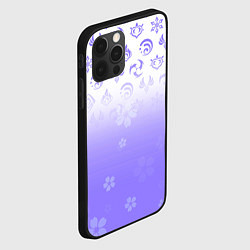 Чехол для iPhone 12 Pro GENSHIN IMPACT SYMBOL PATTERN SAKURA САКУРА, цвет: 3D-черный — фото 2