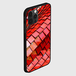 Чехол для iPhone 12 Pro Красная спартаковская чешуя, цвет: 3D-черный — фото 2