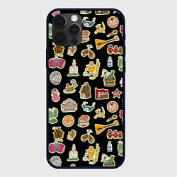 Чехол iPhone 12 Pro Россия и СССР паттерн