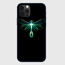 Чехол iPhone 12 Pro Неоновая стрекоза