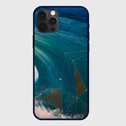Чехол для iPhone 12 Pro Геометрия на волне, цвет: 3D-черный