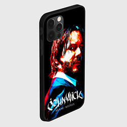 Чехол для iPhone 12 Pro Джон Уик Киану Ривз Каллиграфия, цвет: 3D-черный — фото 2