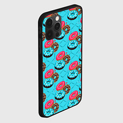 Чехол для iPhone 12 Pro Яркие пончики, цвет: 3D-черный — фото 2